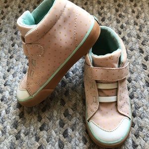 See Kai Run little girls hi top shoes